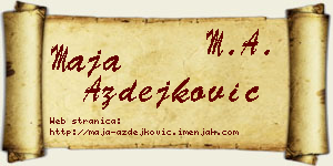 Maja Azdejković vizit kartica
